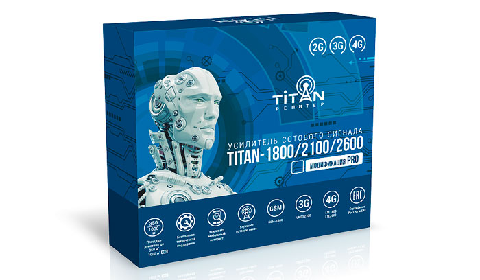 Репитер сотовой связи для дачи Titan 1800/2100/2600