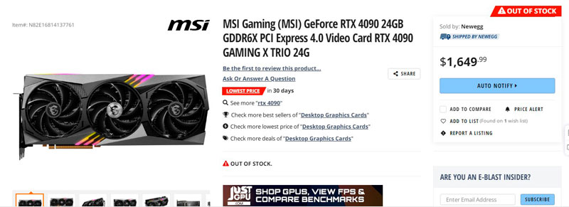 MSI GeForce RTX 4090 GAMING X TRIO